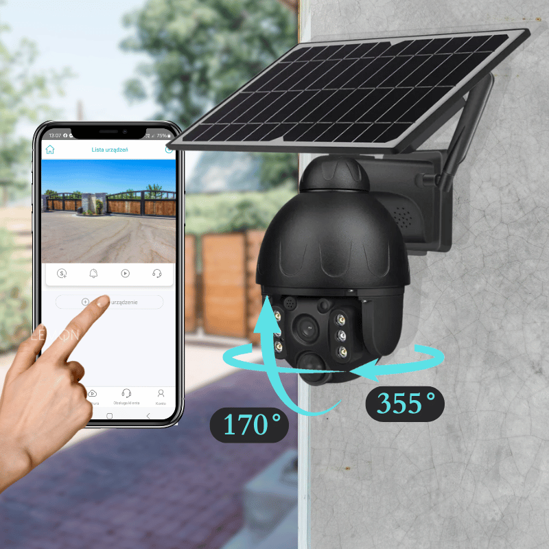 Solarna kamera metalowa na kartę SIM Lemon Astra